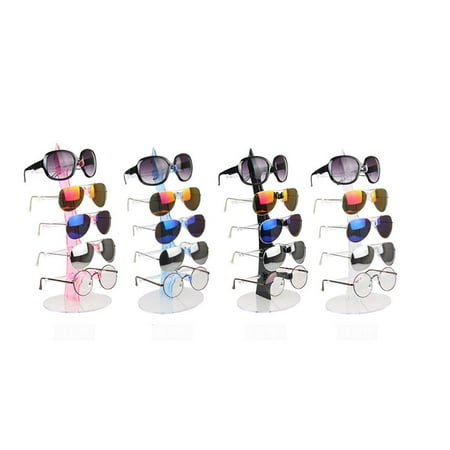 2Pcs 5 Pair Eyeglasses Sunglasses Frame Shelf Display Acrylic Eyewear Holder